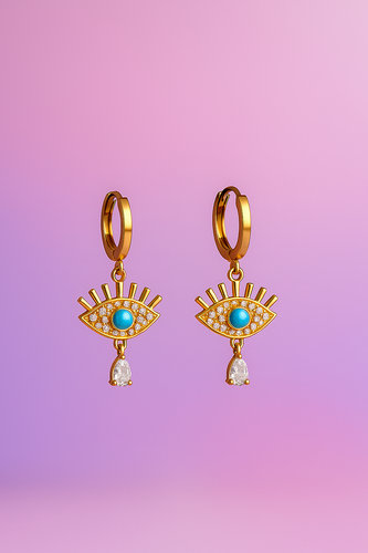 گوشواره طرح چشم زنانه