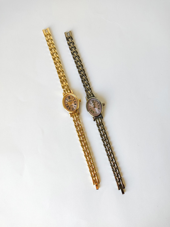 ساعت طلایی و نقرهای فنچی زنانه