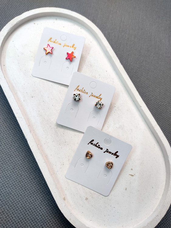 گوشواره 3تایی بصورت پک